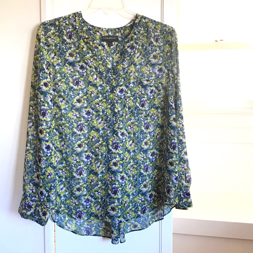 LANE BRYANT Floral Chiffon Blouse Women’s Plus Size 20